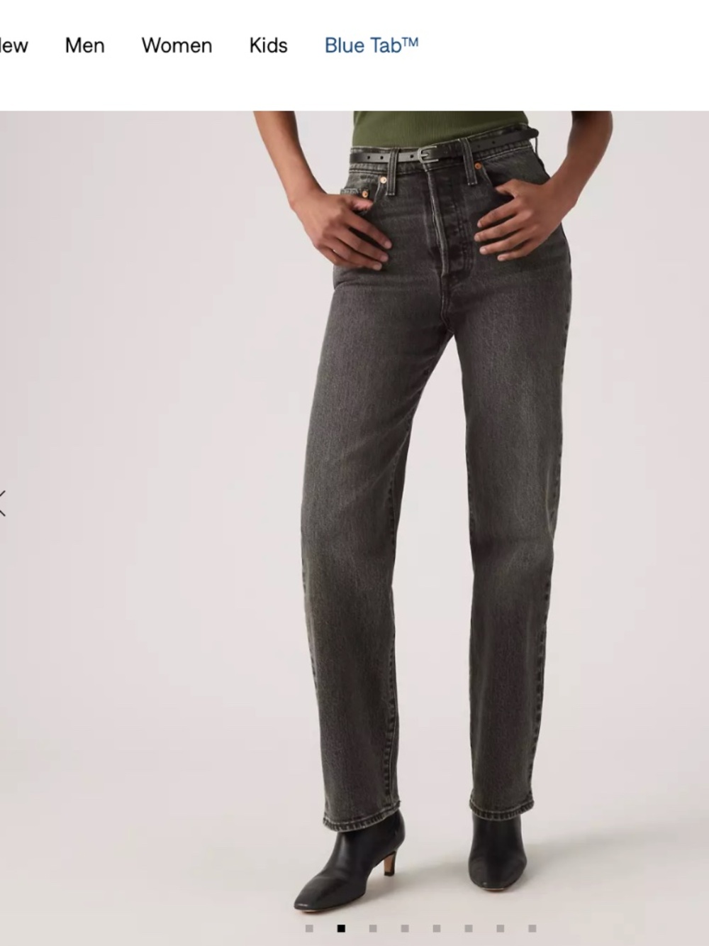 Levi’s Ribcage Straight Ankle Jeans 26w x 27 – Washed Black